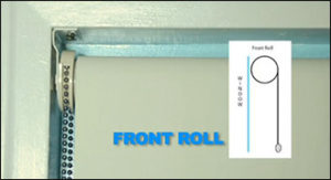 how to measure roller blinds - front roll